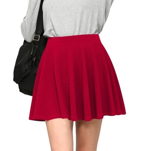 Urban Coco Dresses & Skirts - ❤️ URBAN COCO Elegant Red Women's skater flare Skirt Size S